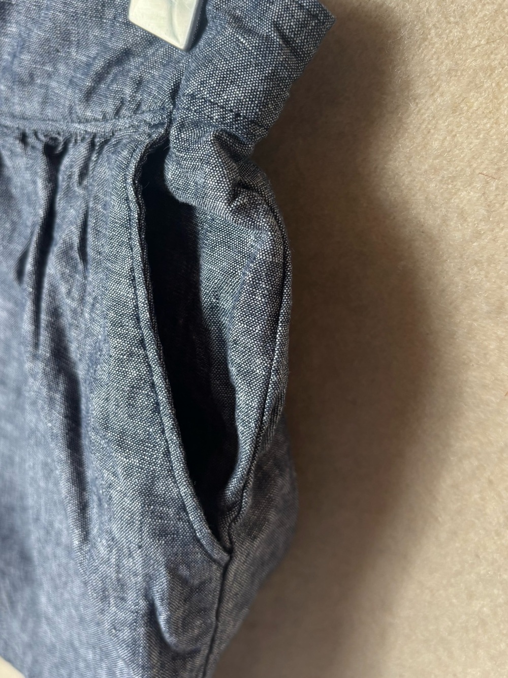 Tea Collection Chambray Pull-On Shorts Girls Size 8 Blue Elastic Waist - Picture 5 of 9